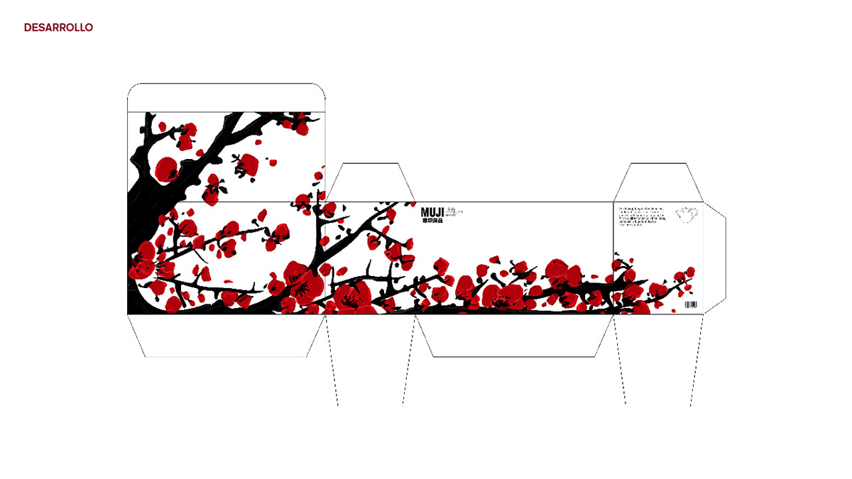 Cherry Blossom ILLUSTRATION  minimalist muji packaging design teapot Packaging