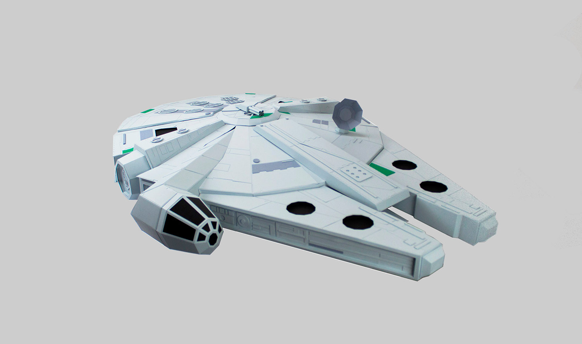 papercraft star wars millennium falcon spaceship Space  paper papercut jedi force Han Solo