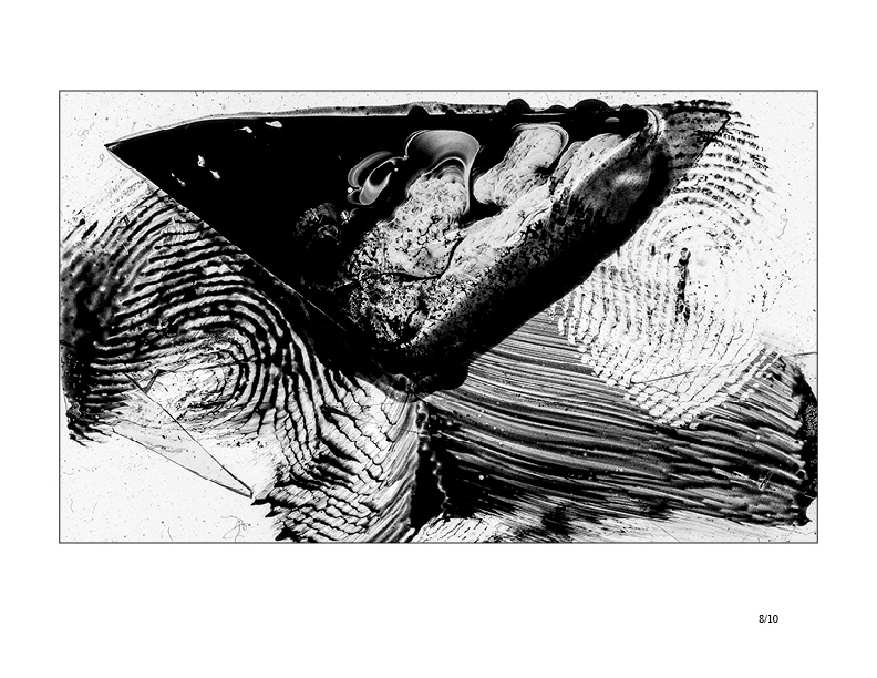 ink gepe glass slides broken broken glass the conformist risd Franz Werner franz Form and Communication black and white scans
