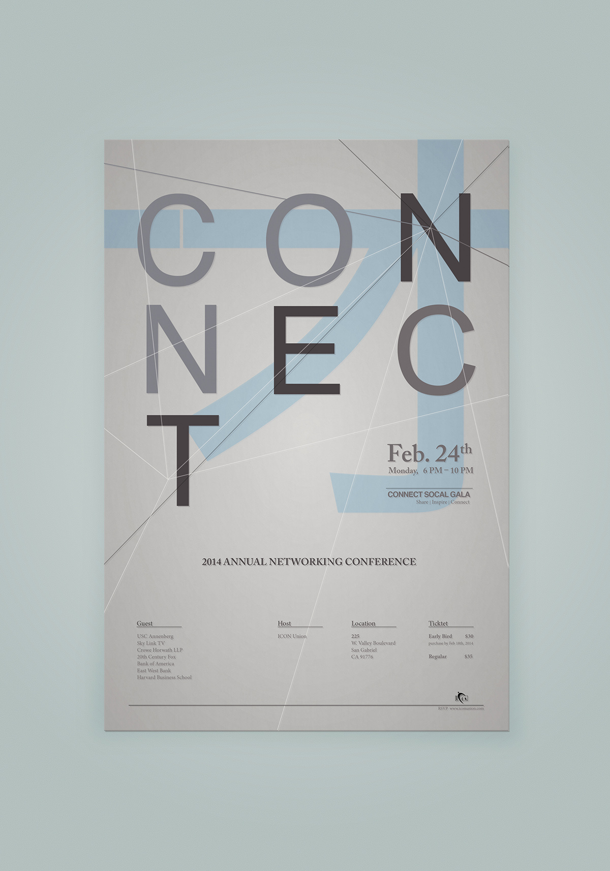 poster deign print vellum transparent Event connect line business