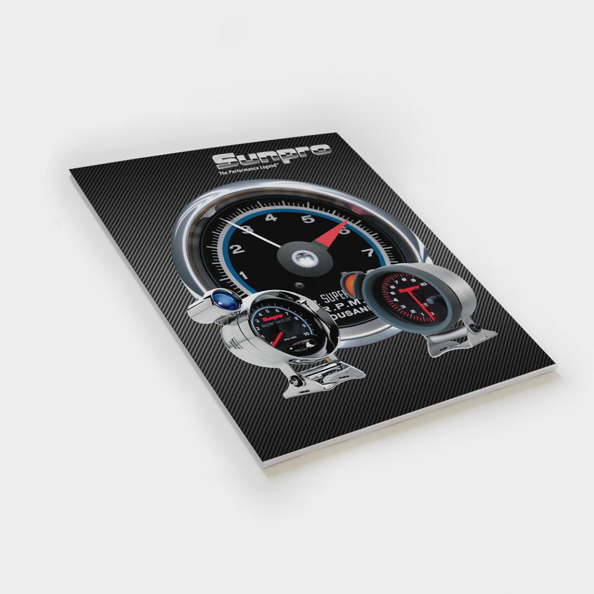 catalog automotive   gauges print sunpro mock Layout catalogs Auto Mockup SPX page layout