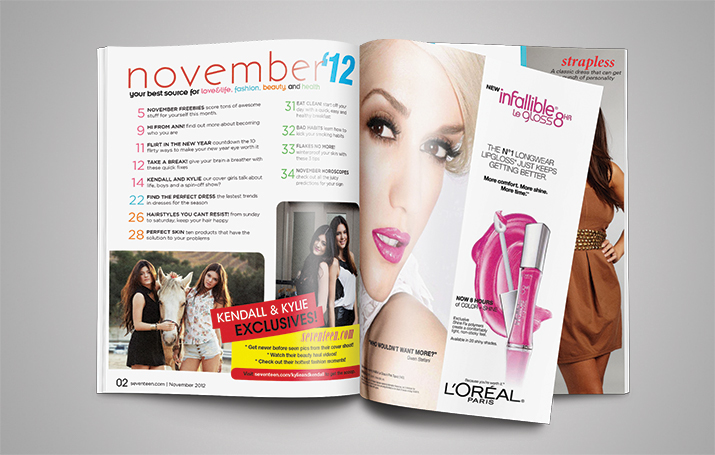 Seventeen magazine layouts print