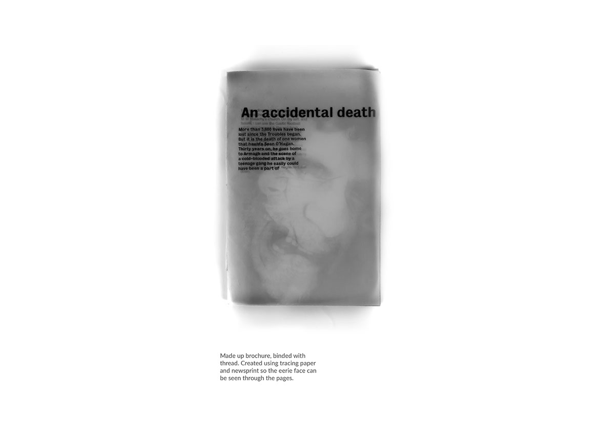 irish Ireland accidental death poster brochure black and white scan transparent