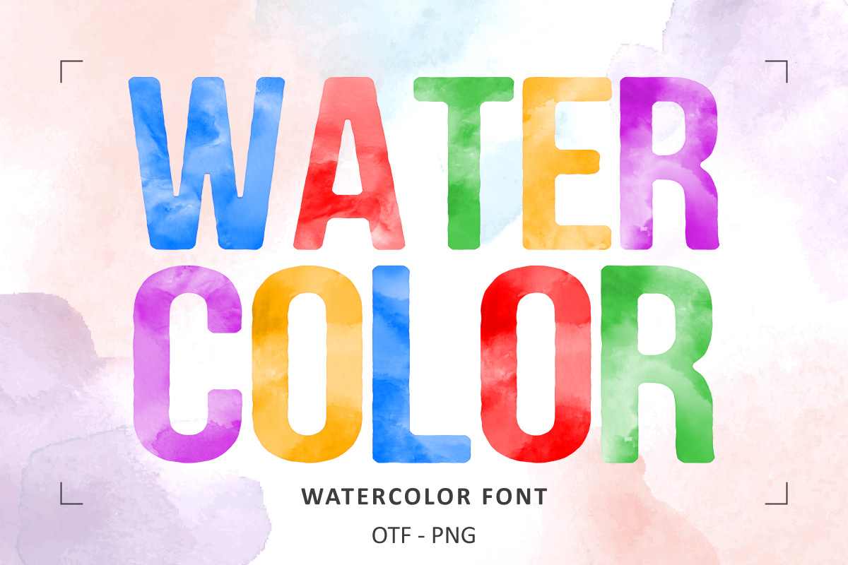 summer colorful fonts pride month watercolor png svg otf bundle font Fruit Font