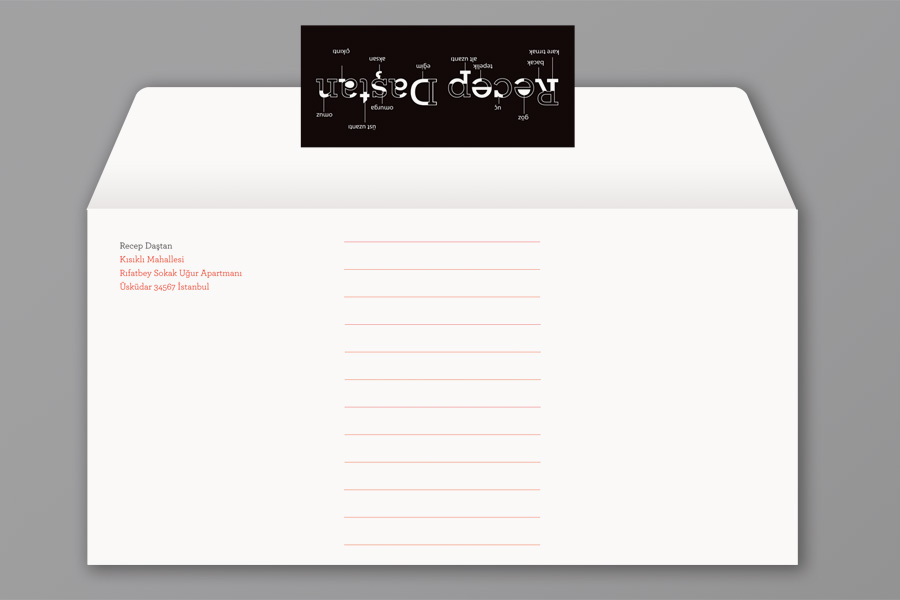 Recep Dastan self-promotion anatomy of typography