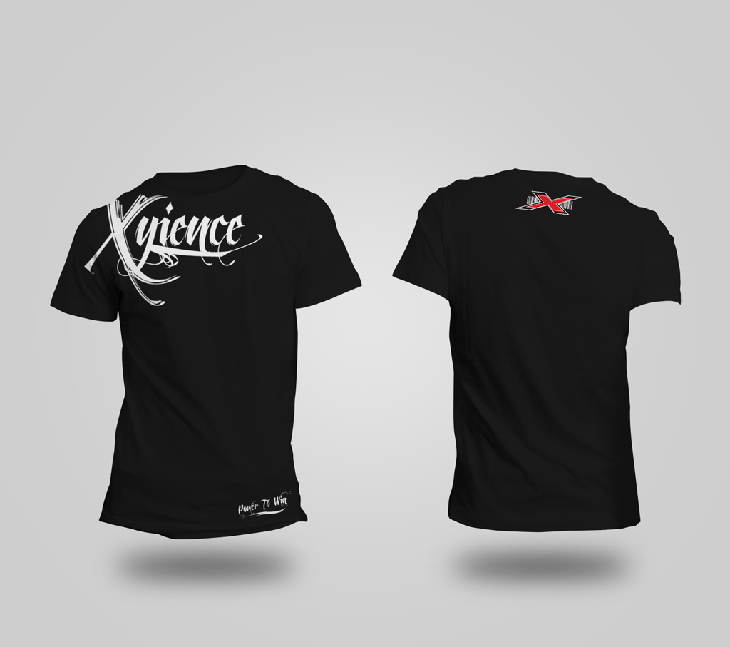 Adobe Portfolio xyience tshirt t-shirt teeshirt apparel merchandising Product Promotion swag energy drink nutritional supplement Consumer goods UFC Ultimate Fighting Championship