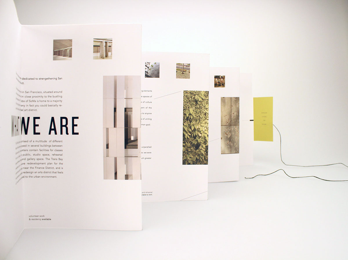 brochure accordion fold san francisco arts center art institute Layout Design brochure design