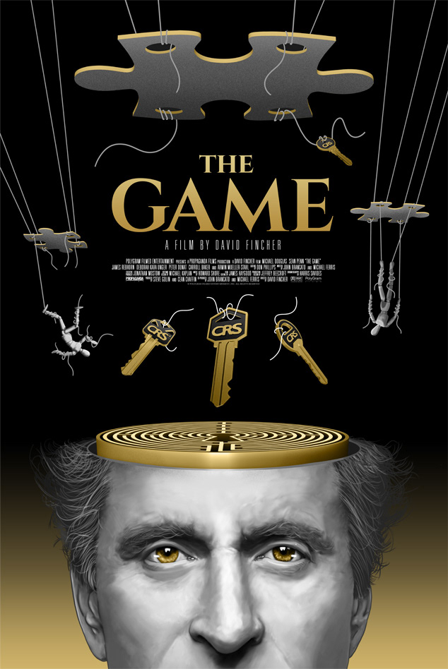 poster movie ILLUSTRATION  digital painting   Private commission The Game Michael Douglas david fncher