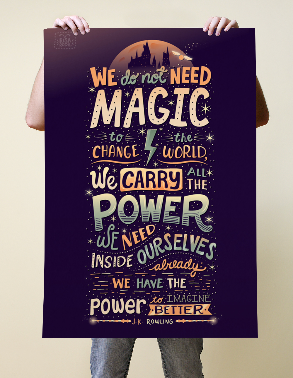 harry potter jk rowling lettering HAND LETTERING Magic   quote words inspirational motivational
