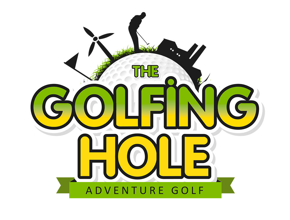 Logo Design golf mini golf adventure Adventure Golf design industrial green yellow factory