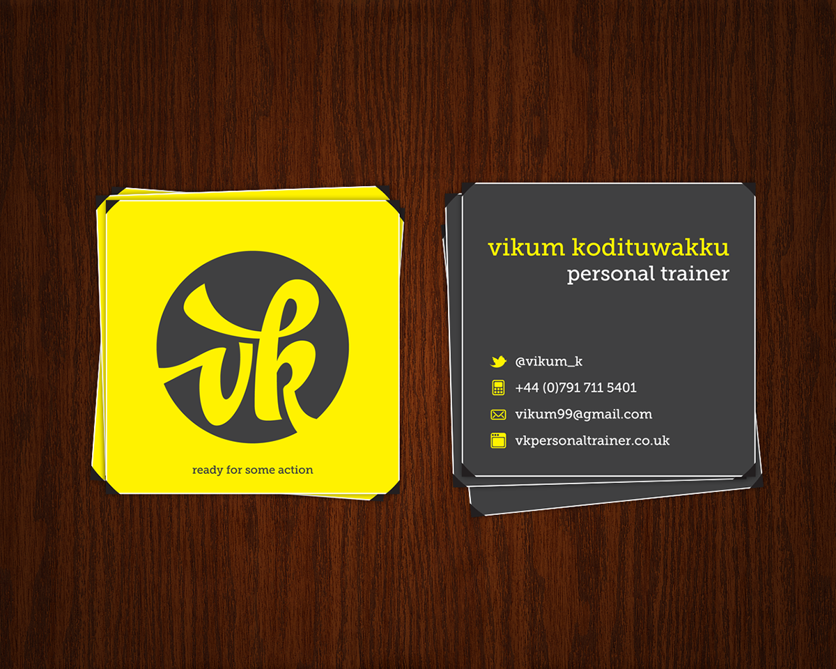 personal trainer gym Instructor business card
