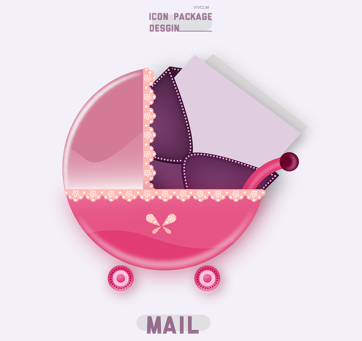 icons design mail home next previous Exit music icon baby trolley babytrolley pink purple lace camera