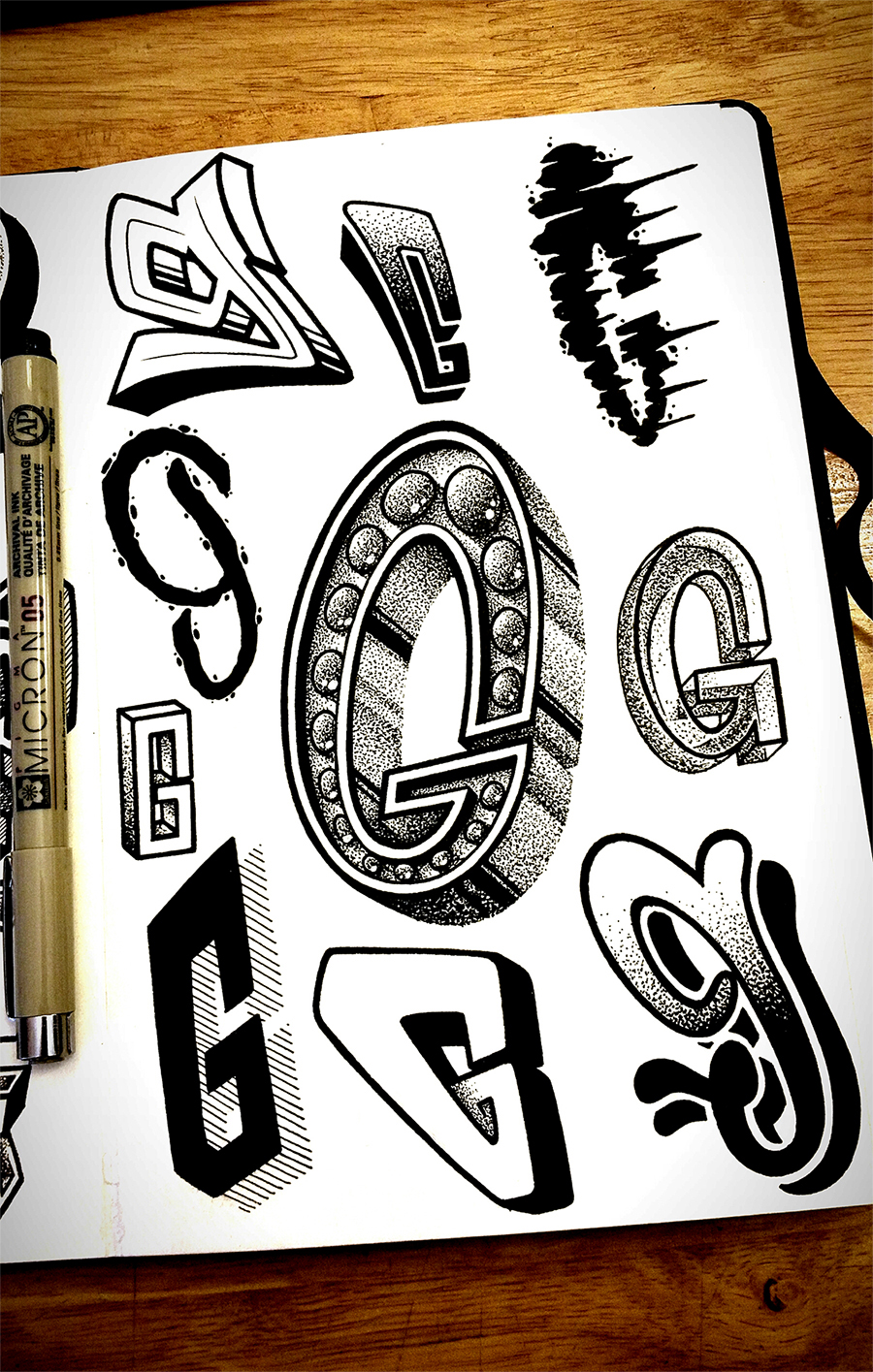 lettering letters typography   type linework ink