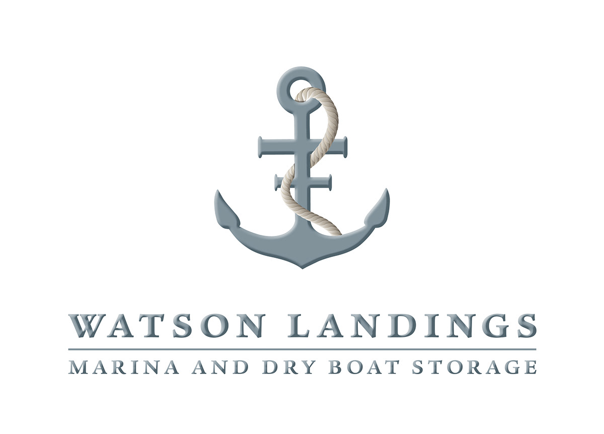 Logo Design graphics logo watson landings marina logo type