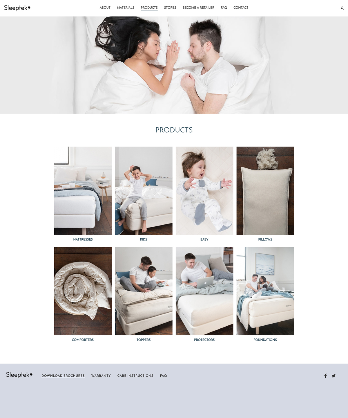 Website Ecommerce branding  sleep mattress sheets pillows online purple mobile