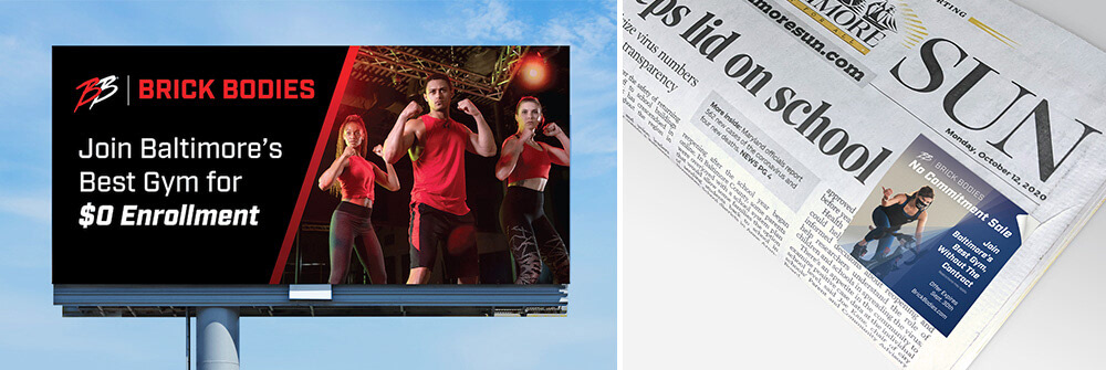 Collateral fitness marketing   OOH photoshop