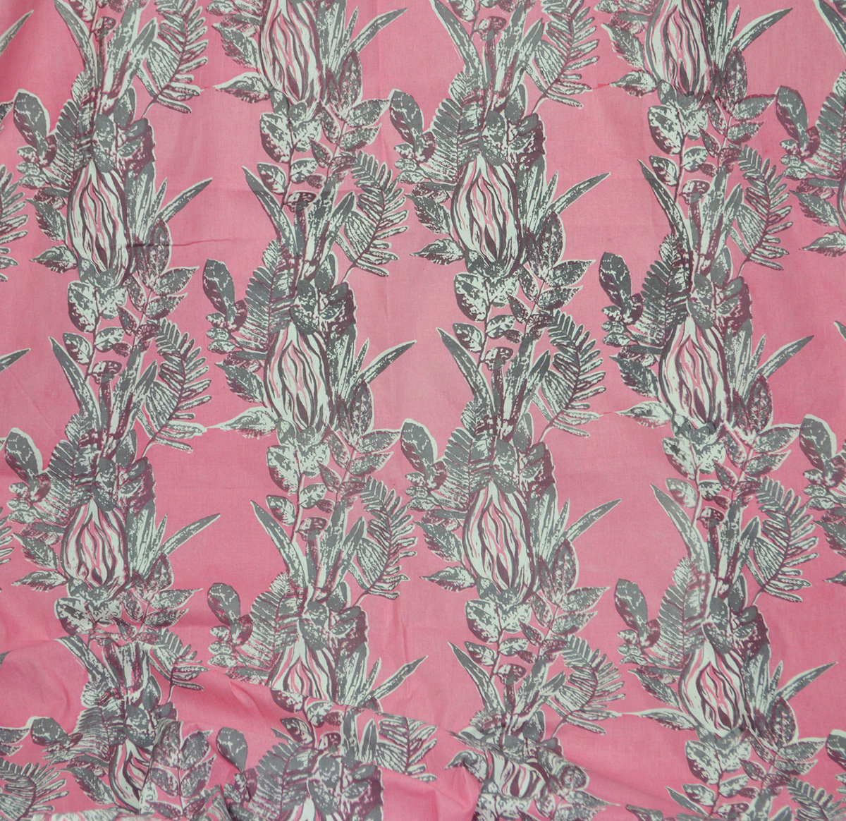 vagina floral screen print leaves monoprint yardage textile design  Repeat Pattern