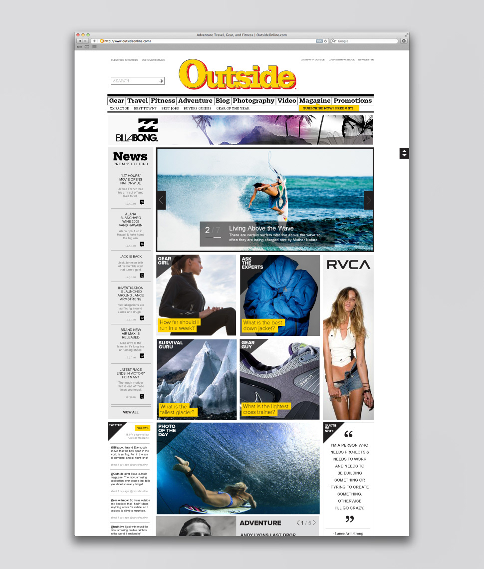 Outside Magazine Website