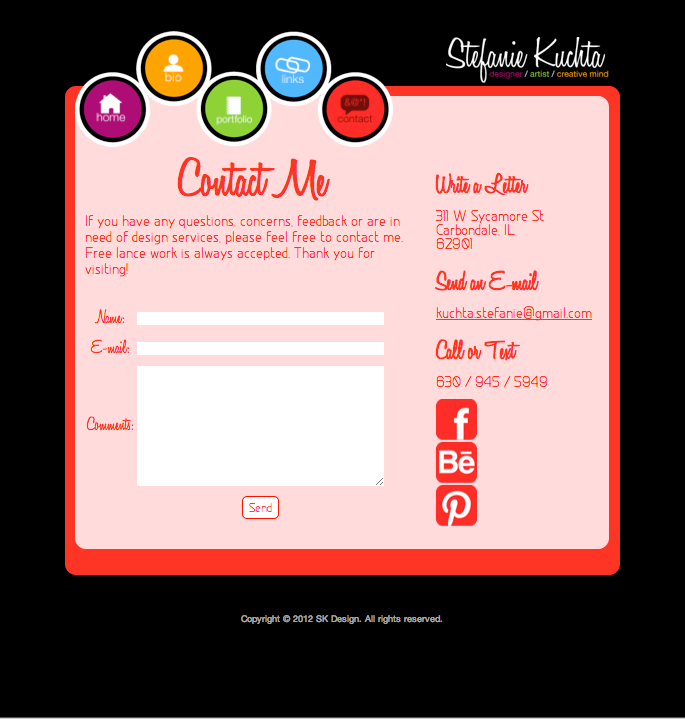 portfolio  web design  graphic design color  Student Work
