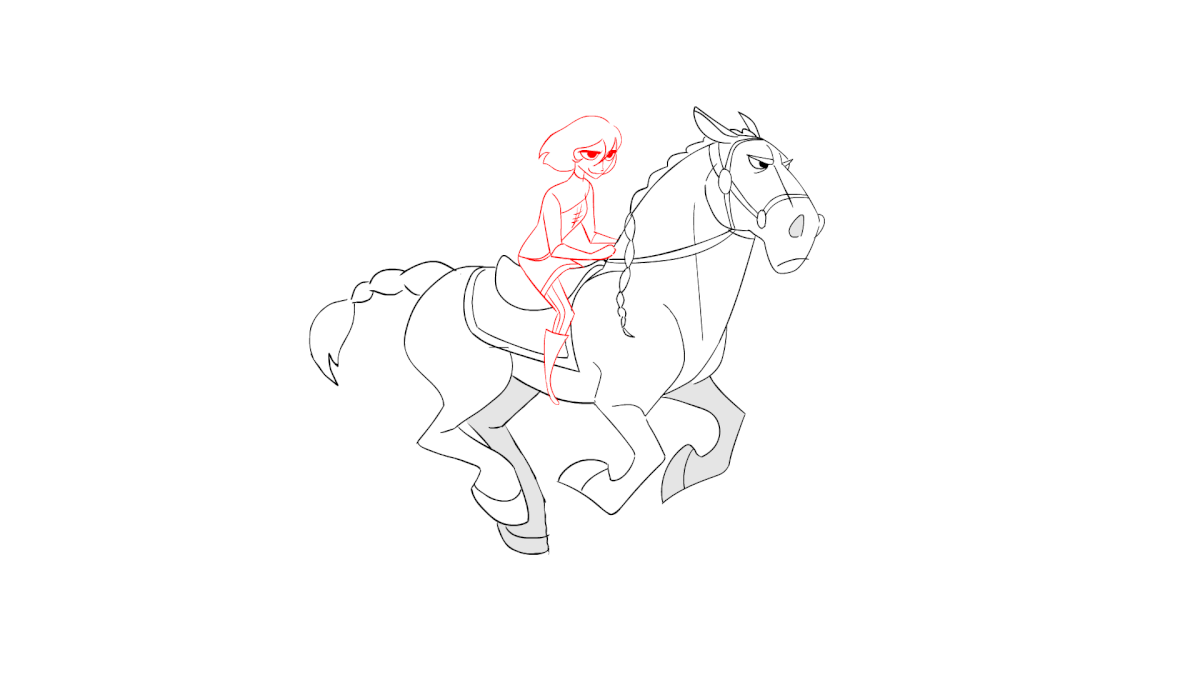 2D Animation Adobe Animate animation  cut out animation horse horses traditional animation