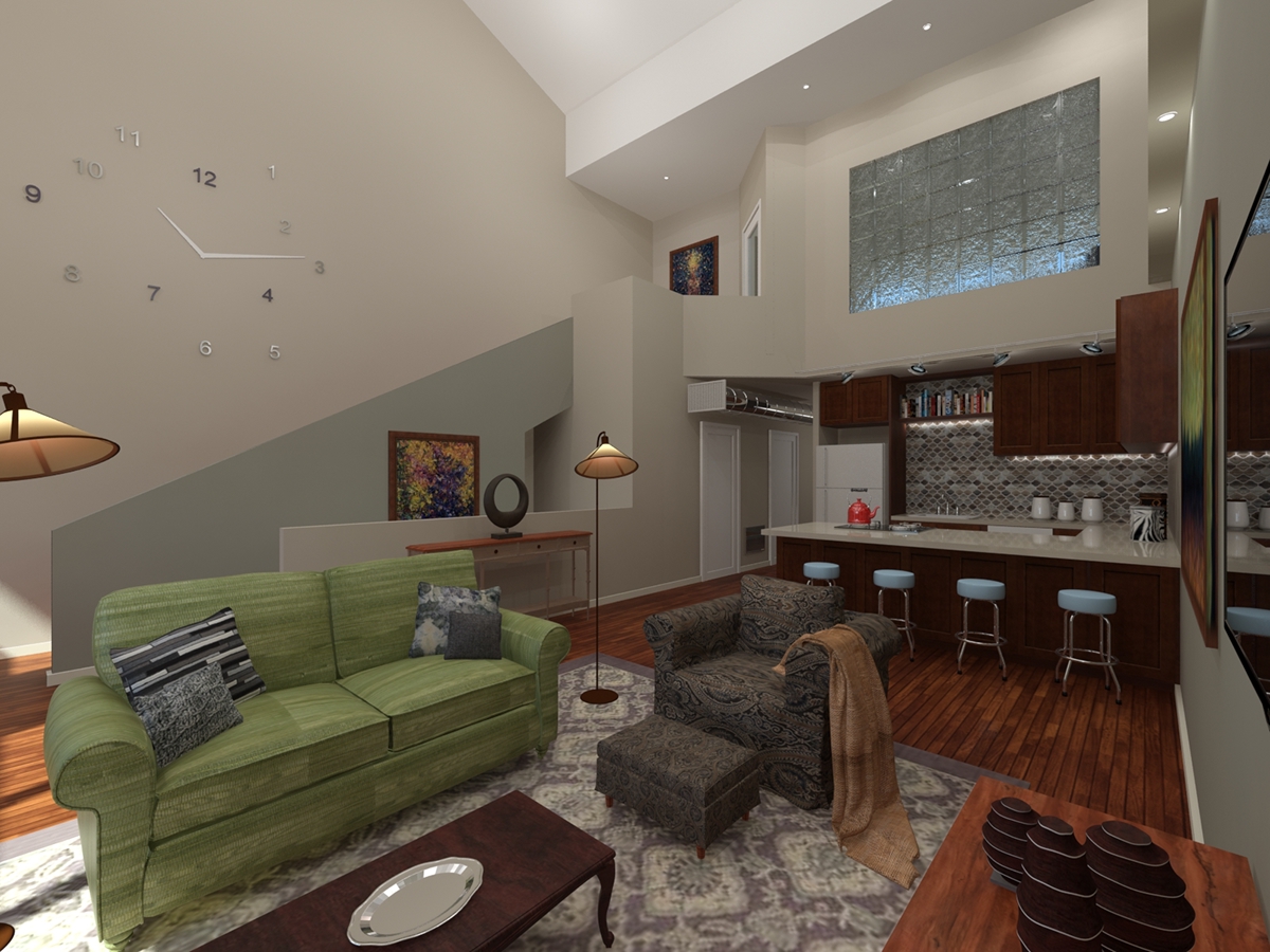 interiors rendering 3ds max photoshop living room dining room laundry room basement concept