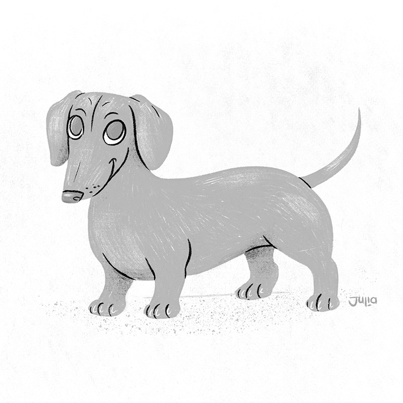 dog puppy Pet animal black and white ink inktober