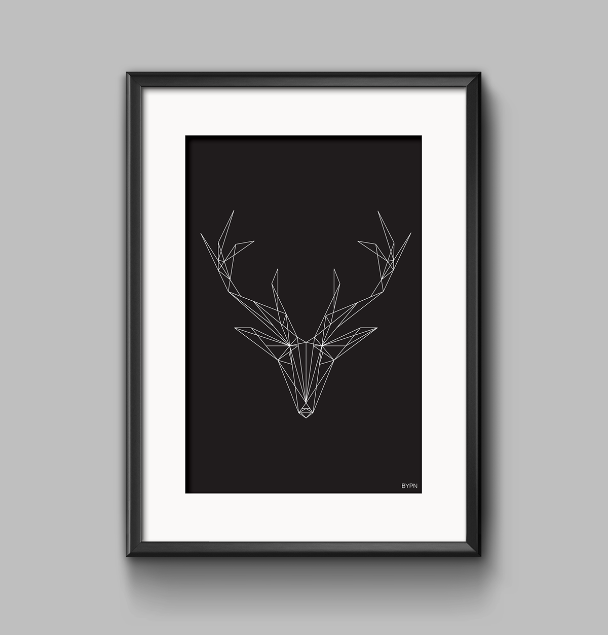 deer poster triangle Low Poly