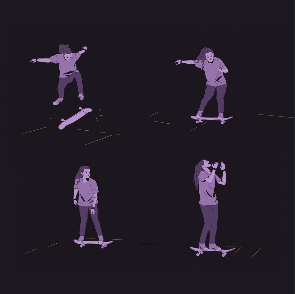 animação animation  art arte arte digital Digital Art  Nike nike sb skateboarding slidesandgrinds
