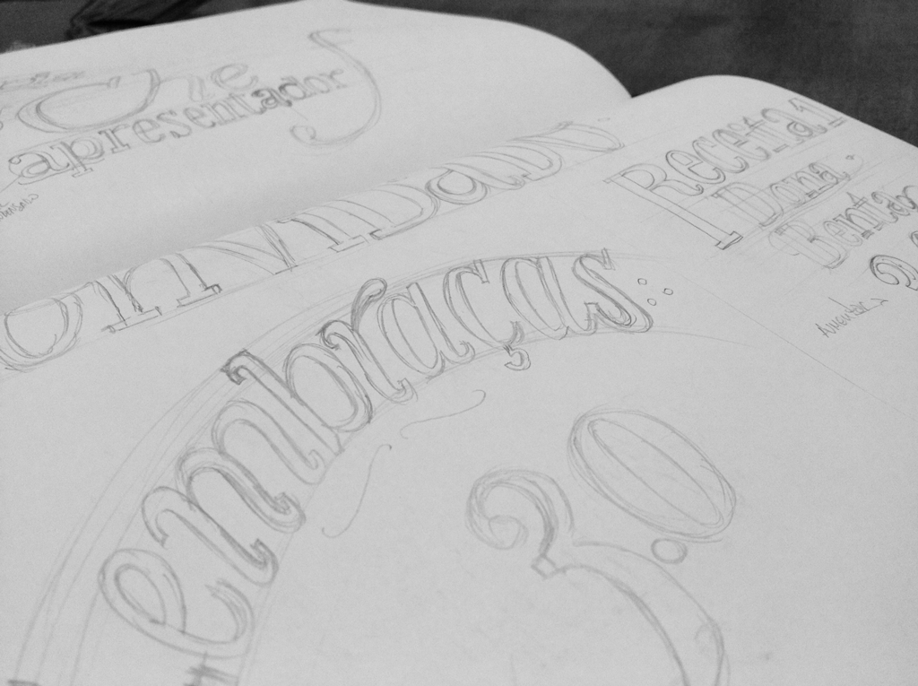 lettering handmade sketch rough serif