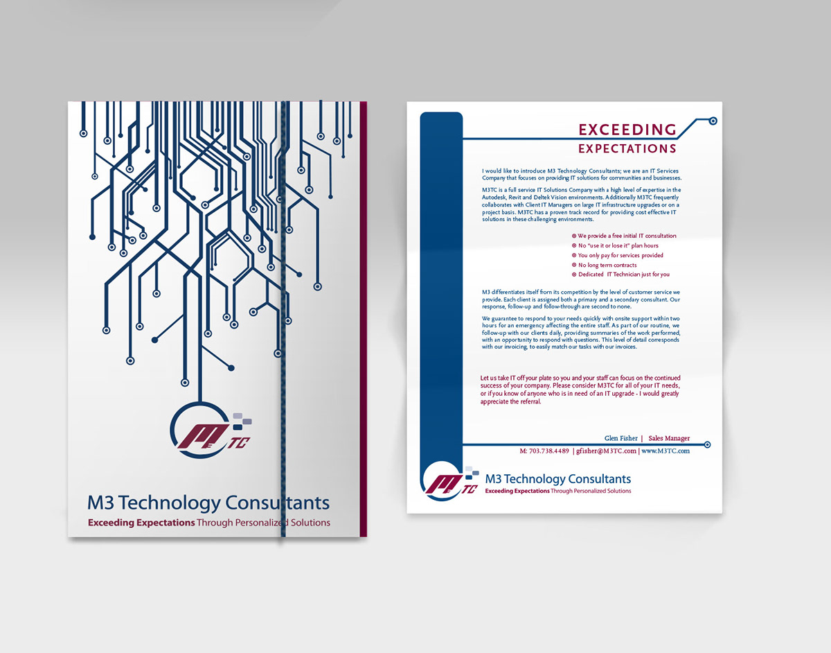 identity Technology brochure white paper business card Stationery folder mousepad