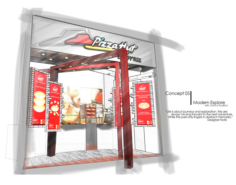 Pizza Hut restaurant pop up store Point of Purchase