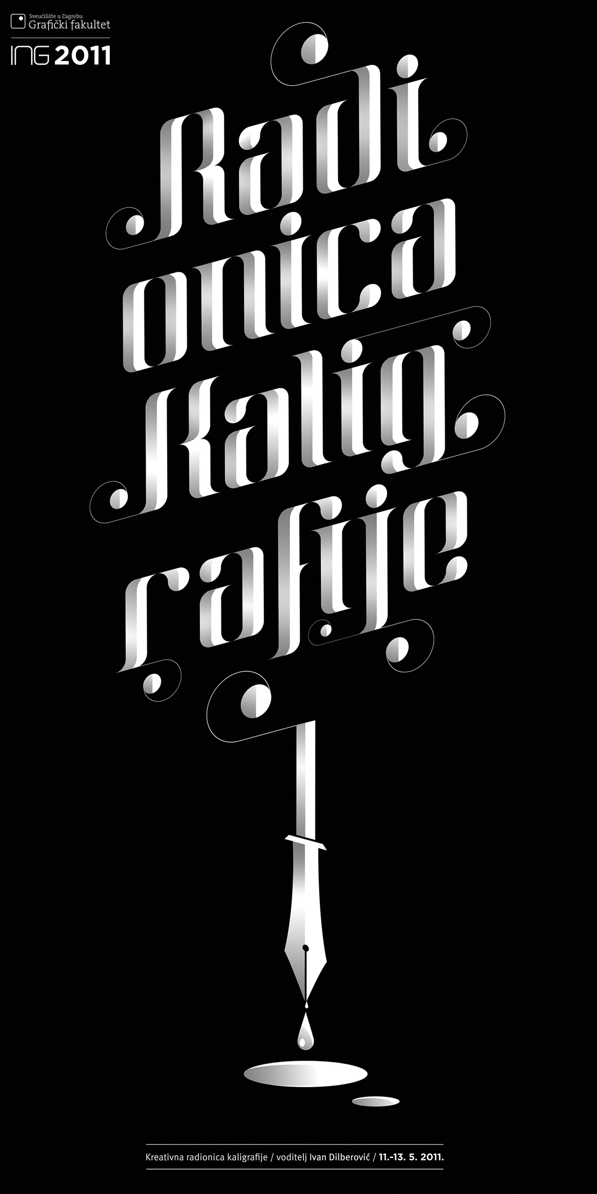 Caligraphy workshop radionica kaligrafije Velimir Pavić print poster