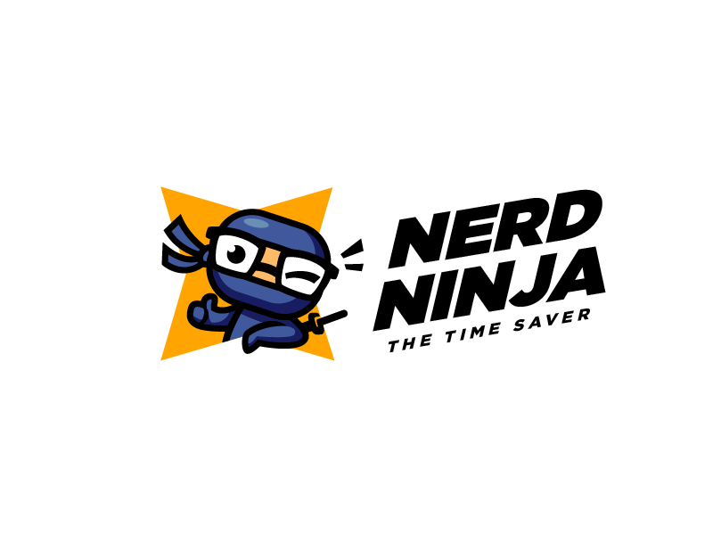 Character design  ninja mascot design Mascot retro robot professional Modern Logo Modern character geek ILLUSTRATION 