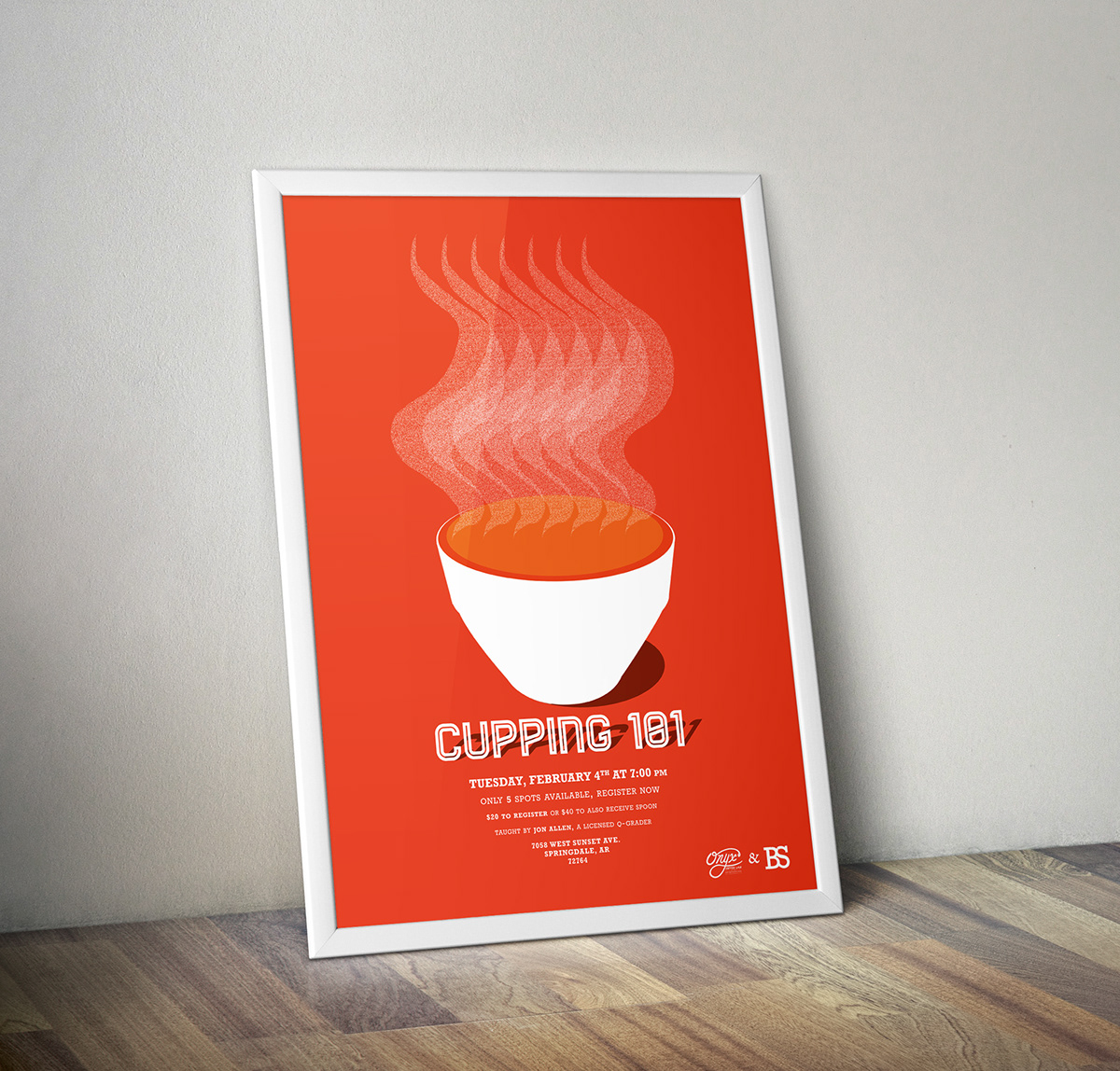 poster mock print design printmaking Screenprinting infographic Arkansas beer brewery Coffee cafe