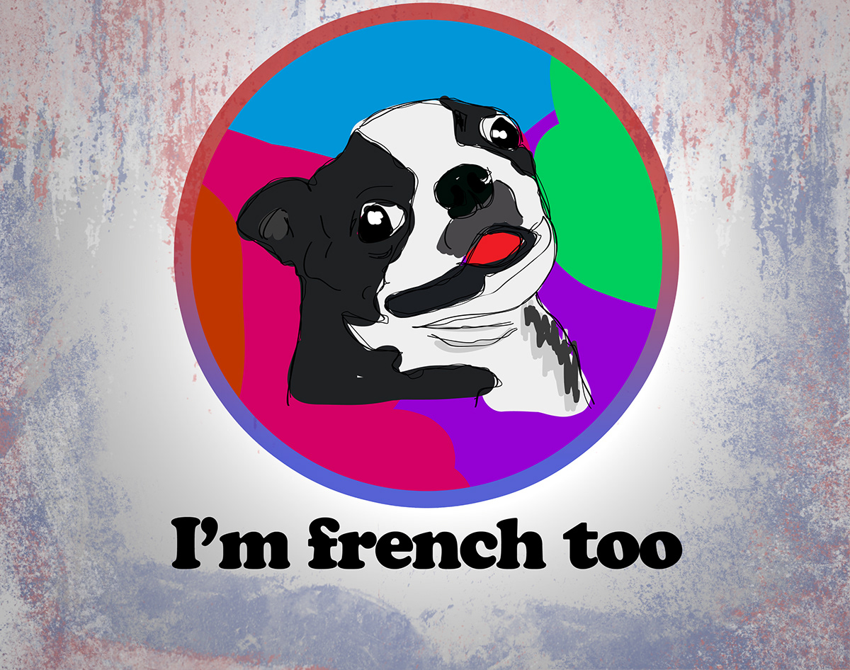 frenchy French bulldog dog frances perro remeras bolsos t-shirts bags
