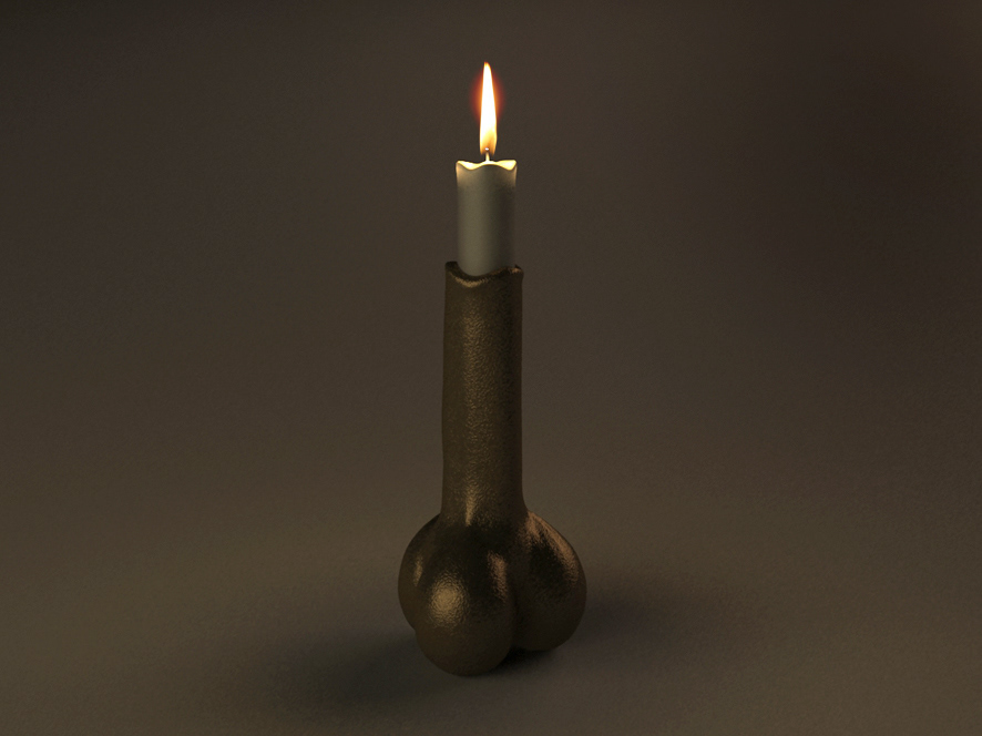 candlestick candleholder funny banana phallus sea bomb
