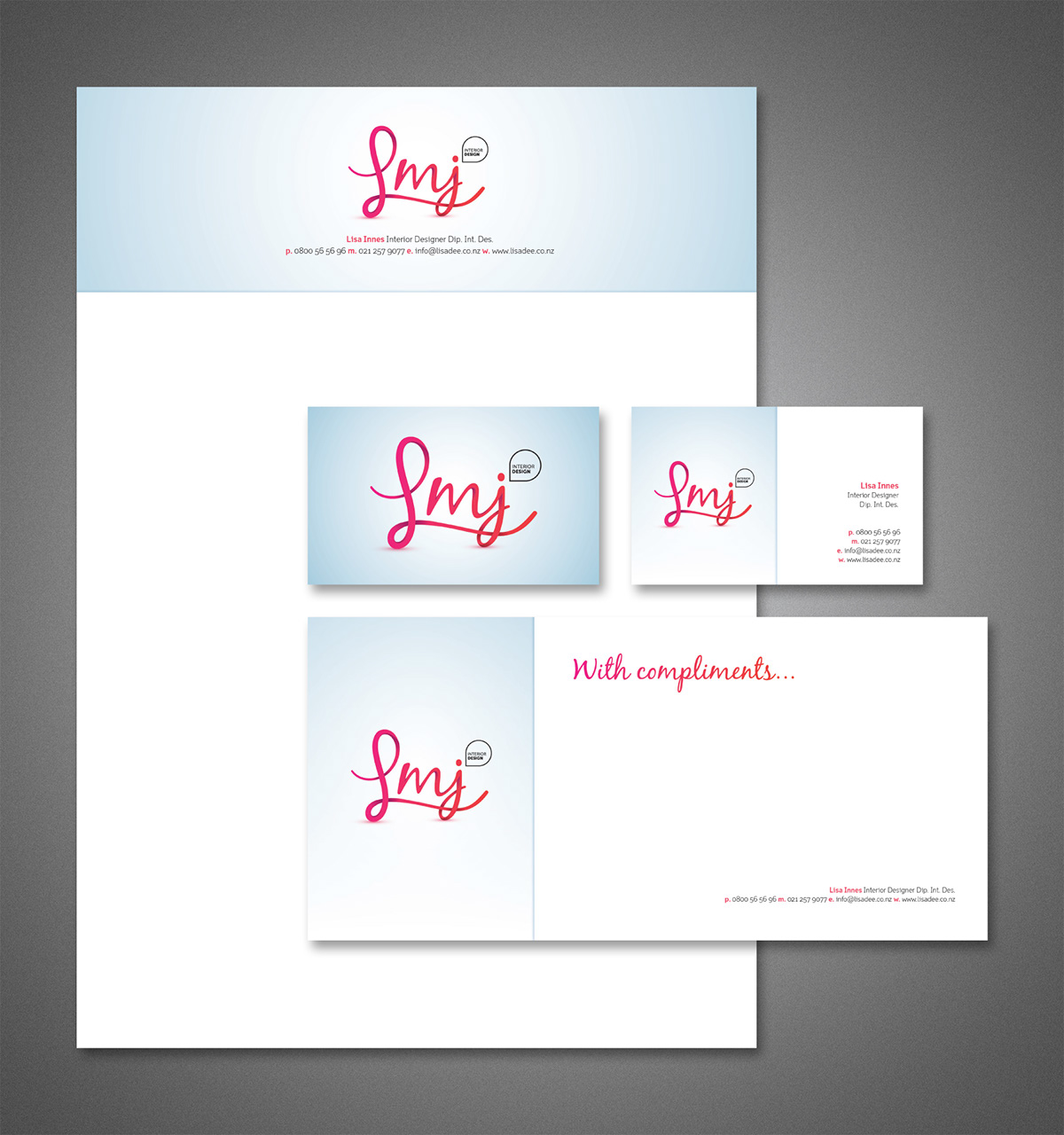 logo graphic Fun Compliment Slip letterhead business card stationary