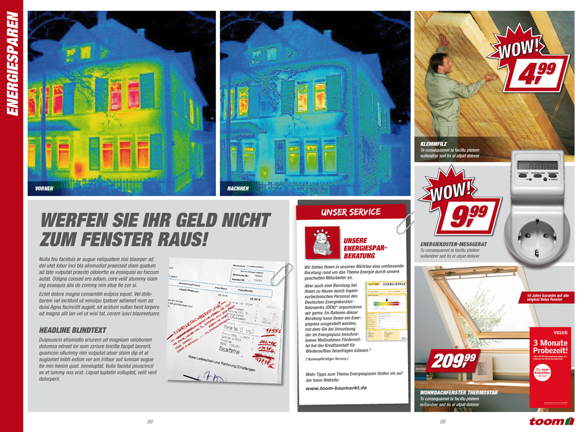 Adobe Portfolio toom DIY-store Baumarkt Booklet beileger products schweinebauch selling