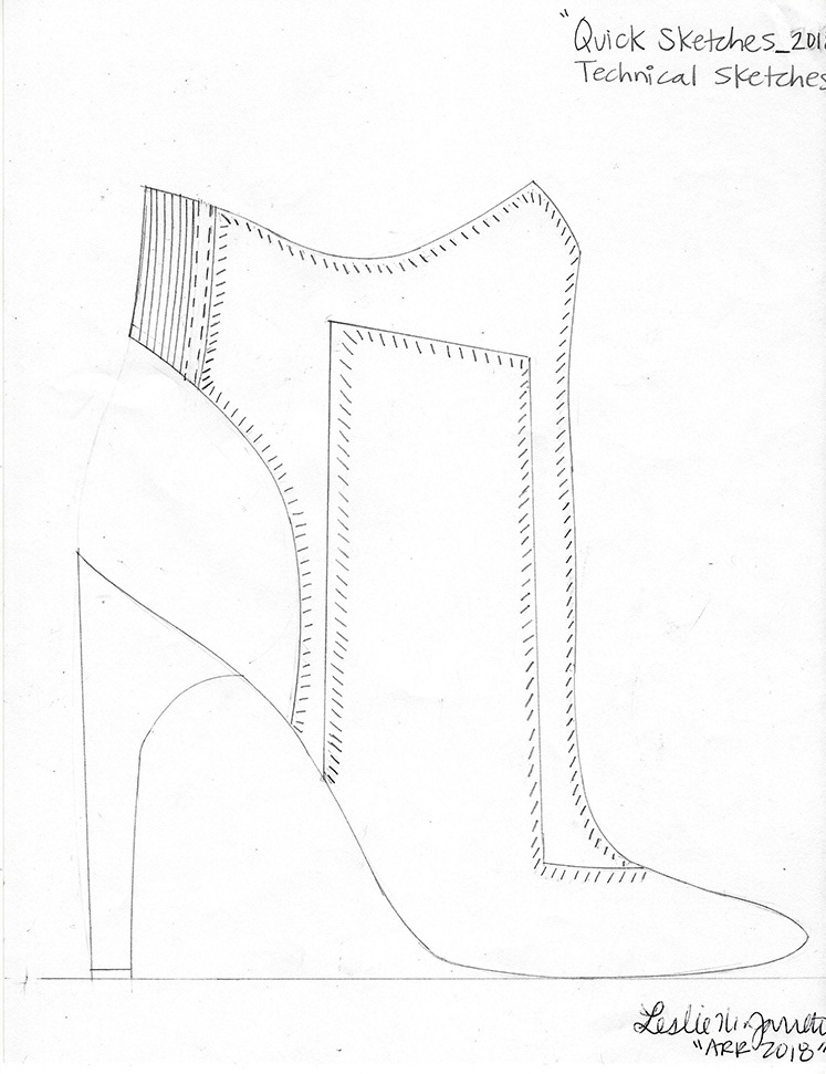 Fashion  Drawing  shoes footwear design sketching Technical Design
