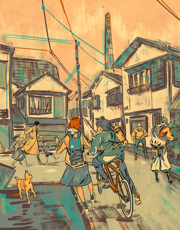 japan art NAKANO suginami ink sumi tourism city Promotion graphicart tokyo