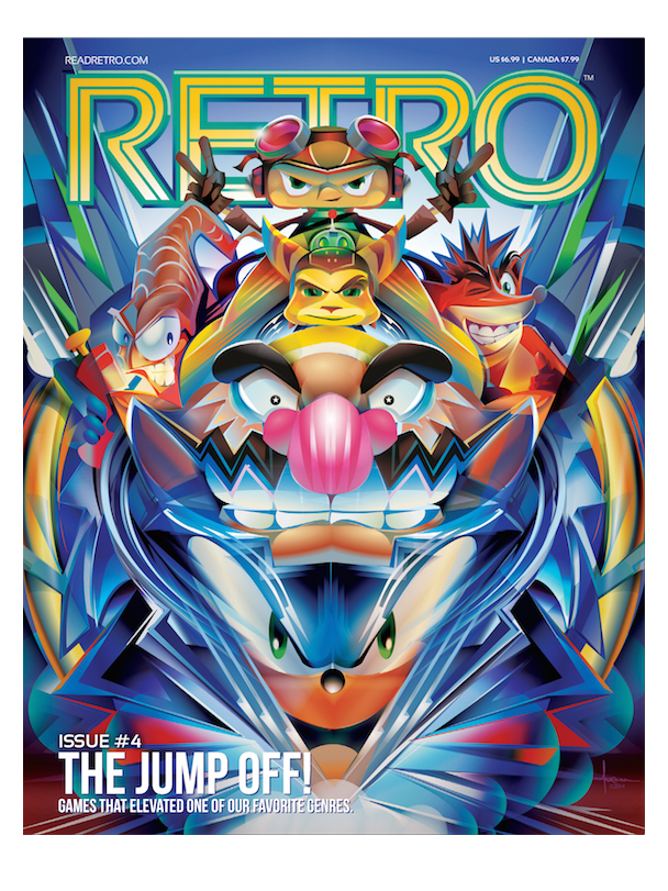 vector Illustrator magazine Retro Gaming Videogames cover wario Nintendo SEGA Sony sonic Ratchet Clank earthwormjim
