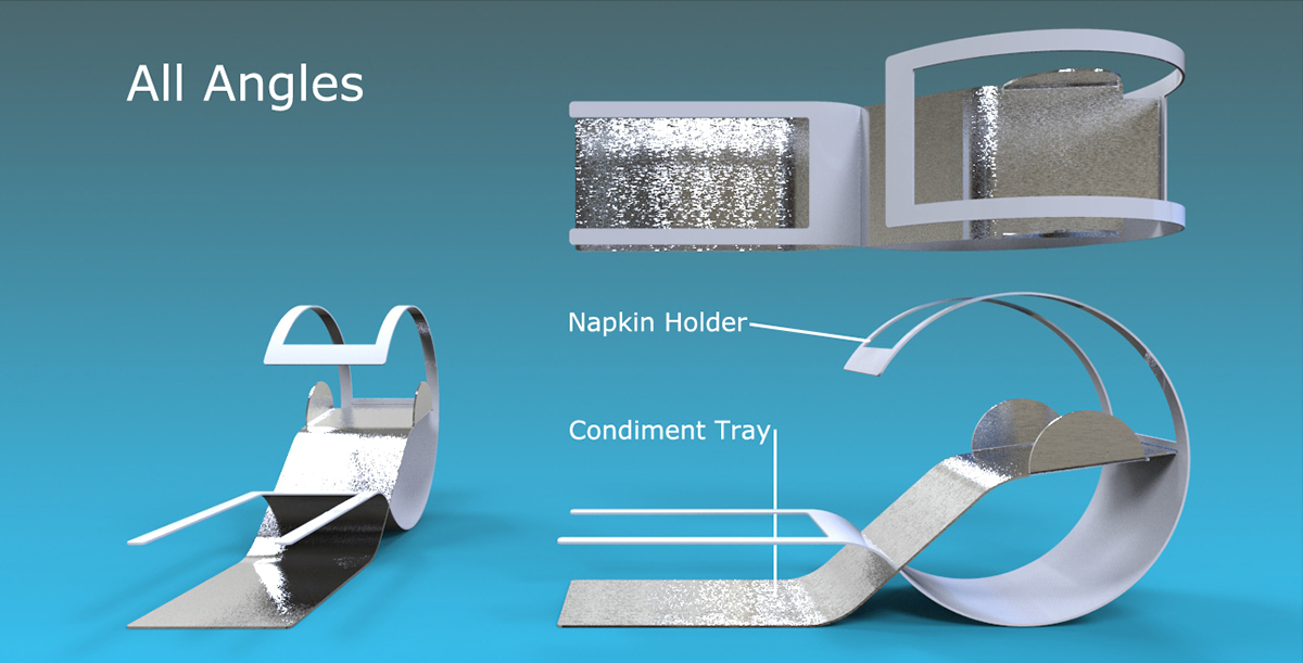 Condimentholder holder ID industrialdesign product productdesign kitchen organizer sheetmetal design designer