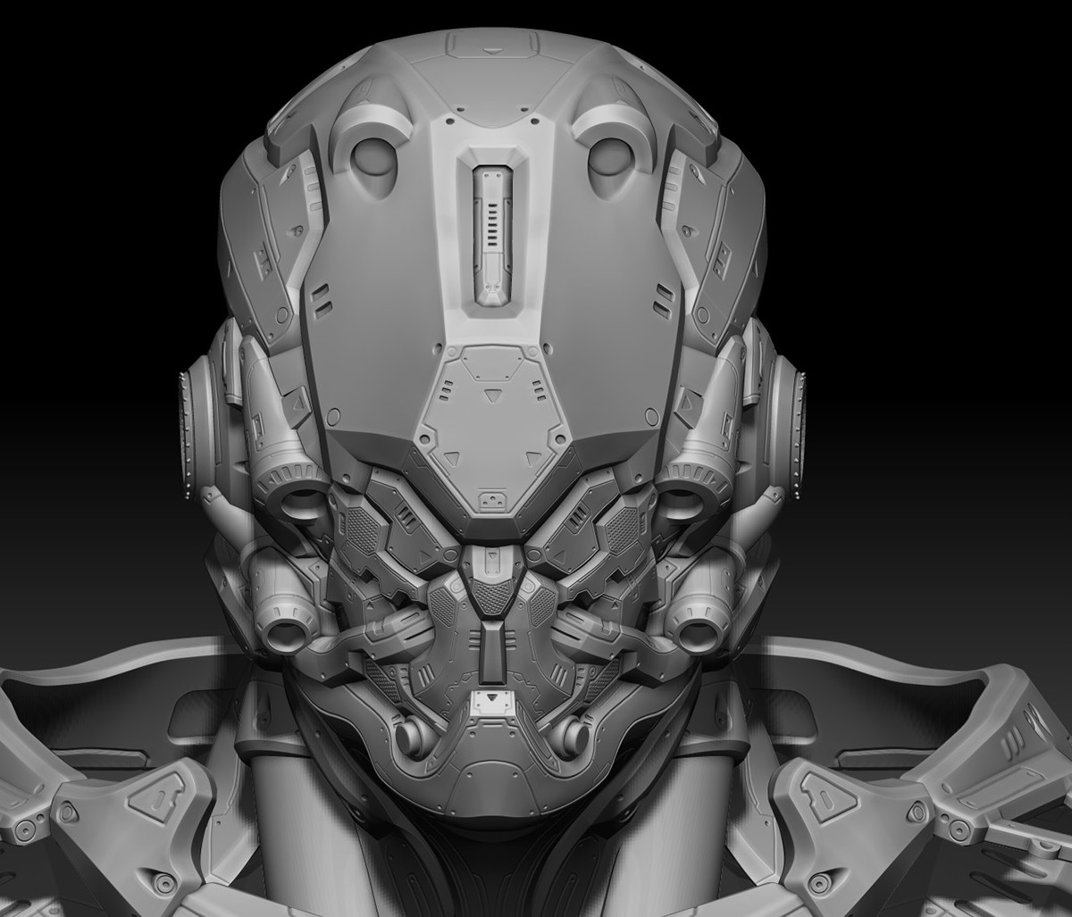 Maya Zbrush vray game mech robot swat War Sculpt HardSurface sci-fi future utopia