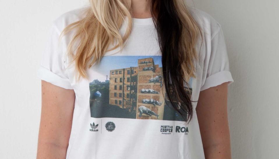 adidas originals  ADIDAS i art joburg Press Pack T Shirt Catalogue book newspaper Lasercut cardboard