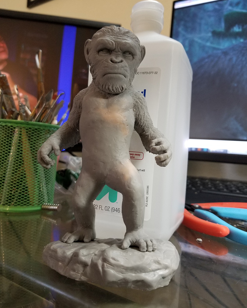ape Plastic Cell sculpture chimpanzee toy design 