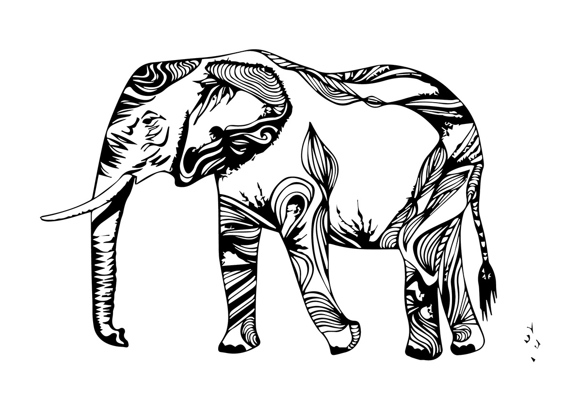 elephant elefante finepen nanquim nankin