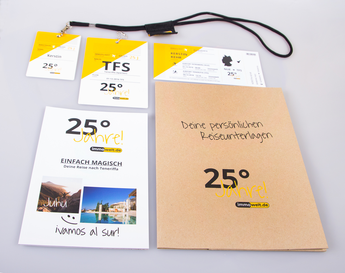 Corporate Design print Reiseführer Booklet Event teneriffa giveaways