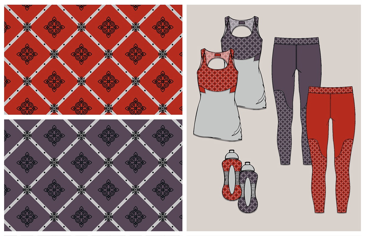 fabric styling  design Textiles Yoga activewear inspiration prints textile textiledesign