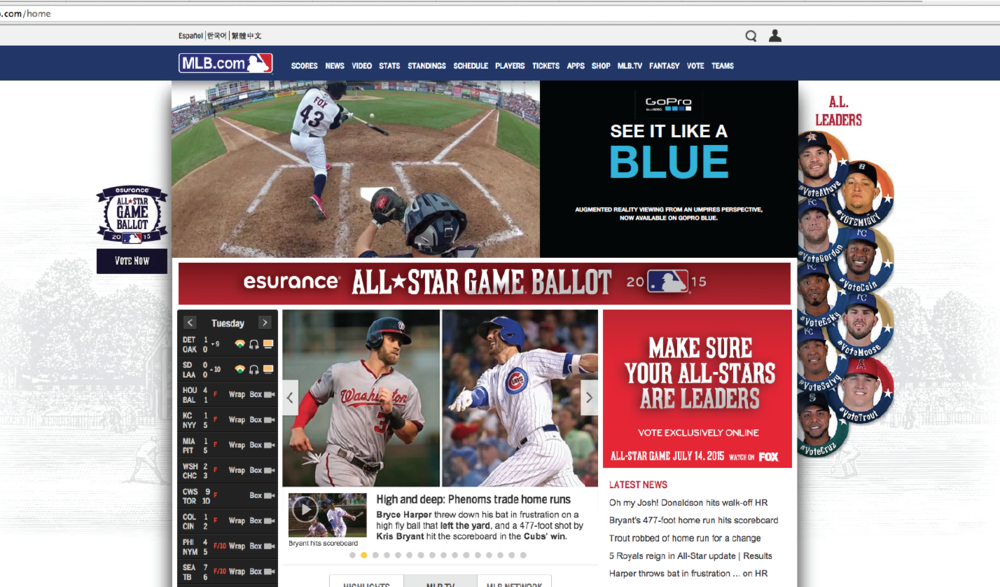 mlb baseball app SCAD gopro mobile sports design ux Virtual reality Google cardboard virtual view lindsay dyer interactive