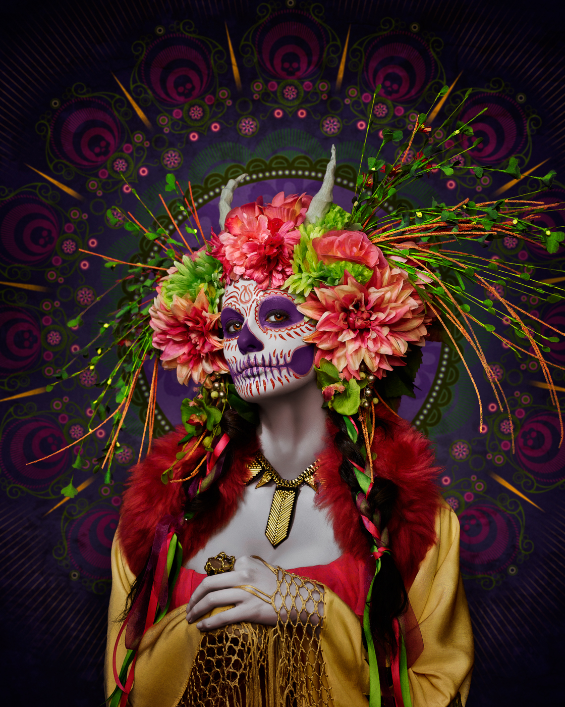 dia de los muertos Mexican day of the dead storm landscapes BODYPAINT